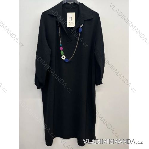 Women's Long Sleeve Belted Shirt Dress (S/M ONE SIZE) ITALIAN FASHION IMPSH24210151