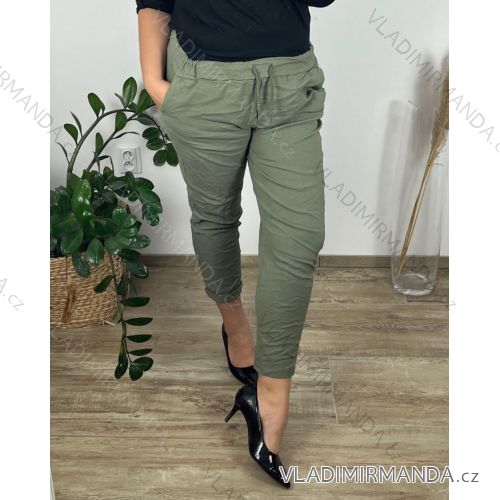 Women's Plus Size Stretch Pants (54/56/58 ONE SIZE) ITALIAN FASHION IM424101