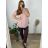 Women's Long Sleeve Tie Up Tunic (S/M ONE SIZE) ITALIAN FASHION IMPLI2234663 -   white -   42/44