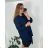 Shirt 3/4 sleeve ladies strip (4XL/5XL ONE SIZE) ITALSKÁ MÓDA IM422026