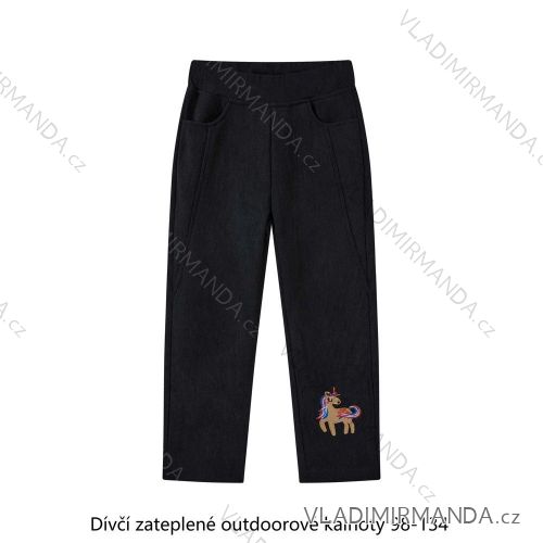 Nohavice zateplené outdorové detské dorast dievčenské (98-134) WOLF T2425