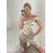 Women's elegant party long sleeve dress (S/M ONE SIZE) ITALIAN FASHION IM322282 -   rose old rose -   S / M