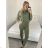Women's long velvet sweatpants (S-XL) TURKISH FASHION TMWL20633 -   grey -   S / M