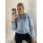 Jeansjacke Oversize Damen (xs-l) italienische Mode IMT19040 -   leichter Denim -   S