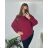 Sveter oversize šikmý dlhý rukáv dámske  nadrozměr (48/50/52 ONE SIZE) TALIANSKA MóDA IM424509XL