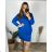 Women's Summer Cotton Short Sleeve Dress (S/M ONE SIZE) ITALIAN FASHION IM722253 2XL/3XL black