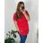 Tunika Tričko krátký rukáv dámská nadrozměr (2XL/3XL/4XL ONE SIZE) ITALSKÁ MÓDA IMC23NATURA/DUR červená 3XL/4XL