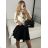 Women's Medium Length Skirt (S/M ONE SIZE) ITALIAN FASHION IMM23HG3154 -   pink -   S / M