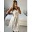 Šaty letní boho krajkové na ramínka dámské (S/M ONE SIZE) ITALSKÁ MÓDA IMPEM231128/DU S/M bílá