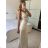 Langes, elegantes, trägerloses Sommerkleid für Damen (Einheitsgröße S/M) ITALIAN FASHION IMPBB24H6536