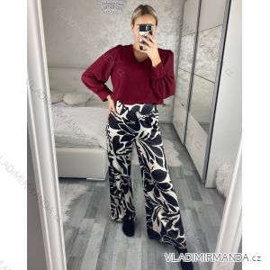 Nohavice dlhé letné icecool dámske (S/M ONE SIZE) TALIANSKA MÓDA IMM24M9078-10/DR