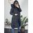 Kabát zimní s kapucí dámska  LHD fashion (S-2XL) LHD-2M-033-1/DR S Černá