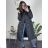 Kabát zimní s kapucí dámska  LHD fashion (S-2XL) LHD-2M-033-1/DR S Černá