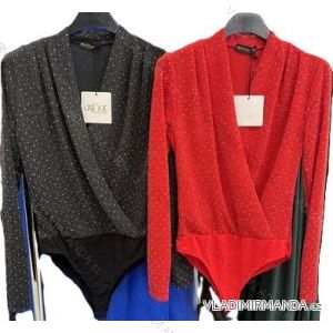 Body elegantný dlhý rukáv dámske (S/M/L ONE SIZE) TALIANSKA MÓDA IMM24M6739