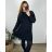 Kleid mit 3/4 Ärmeltasche für Damen (uni sl) ITALIAN Fashion IM3181746 44/46 schwarz