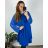 Šaty elegantní dlouhý rukáv dámské nadrozměr (3XL/4XL ONE SIZE) ITALSKá MóDA IM424BELLA/DU 3XL/4XL smaragdová