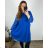 Šaty elegantní dlouhý rukáv dámské nadrozměr (3XL/4XL ONE SIZE) ITALSKá MóDA IM424BELLA/DU 3XL/4XL smaragdová