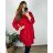 Šaty elegantní dlouhý rukáv dámské nadrozměr (3XL/4XL ONE SIZE) ITALSKá MóDA IM424BELLA/DU 3XL/4XL smaragdová