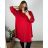 Šaty elegantní dlouhý rukáv dámské nadrozměr (3XL/4XL ONE SIZE) ITALSKá MóDA IM424BELLA/DU 3XL/4XL smaragdová