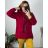 Women's Plus Size Oversized Long Sleeve Hooded Sweatshirt (52/54/56 ONE SIZE) ITALIAN FASHION IMD24424