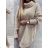 Warm gestricktes Langarmkleid für Damen in Übergröße (52/54/56 EINHEITSGRÖSSE) ITALIAN FASHION IM424637