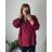 Women's Plus Size Long Pants and Long Sleeve Shirt Set (L/XL/2XL ONE SIZE) POLISH FASHION IMWT23BELLA 50/52 wine