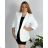 Set elegant jacket long sleeve and pants women (S / M ONE SIZE) ITALIAN FASHION IMM211392 54 white