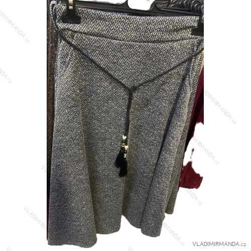 Sukně středně dlouhá teplá dámská (S/M/L ONE SIZE) ITALSKÁ MÓDA IMC24544