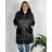 Bunda zimná s kapucňou dlhý rukáv dámska nadrozmer (54/56/58 ONE SIZE) TALIANSKA MÓDA IMD24436/DR 56/58 šedá