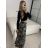 Sukně dlouhá s páskem dámská (S/M ONE SIZE) ITALSKÁ MÓDA IMWMY241109-2/DU