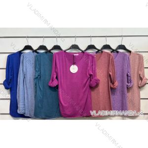 Tunika oversize dlouhý rukáv dámská (S/M/L ONE SIZE) ITALSKÁ MÓDA IMPSH241202