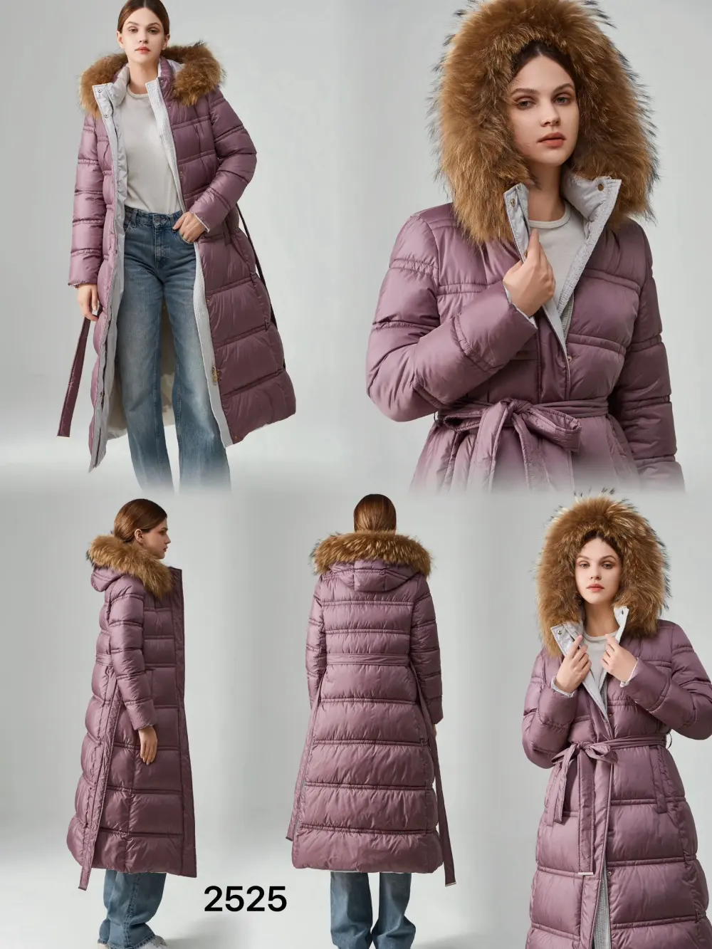 Women's Long Sleeve Belted Winter Coat (S/M/L ONE SIZE) ITALIAN FASHION IMPNF242525 Type in a note S