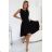 575-1 Unique dress with longer back - black