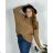Women's oversize sweater with print (M / L ONE SIZE) ITALIAN FASHION IMB22KELLY 56/58 Brown