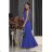 Women's strapless tulle party dress (S/M/L ONE SIZE) ITALIAN FASHION IM923001 Royal blue 34