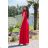 Women's strapless tulle party dress (S/M/L ONE SIZE) ITALIAN FASHION IM923001 růžová malinová 34