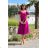 Women's strapless tulle party dress (S/M/L ONE SIZE) ITALIAN FASHION IM923001 purple 42