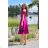 Women's strapless tulle party dress (S/M/L ONE SIZE) ITALIAN FASHION IM923001 purple 42