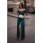 Women's strapless tulle party dress (S/M/L ONE SIZE) ITALIAN FASHION IM923001 dark green 36