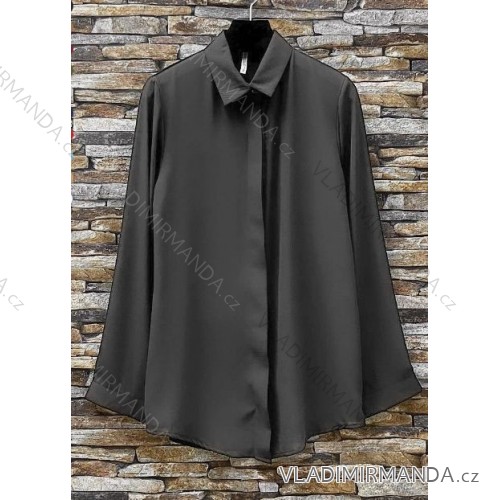 Women's Long Chiffon Short Sleeve Dress (S/M ONE SIZE) ITALIAN FASHION IMWGS231048 grey S / M