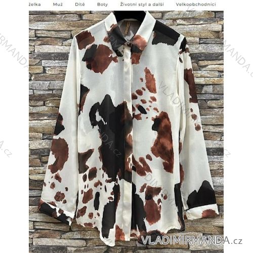 Košeľa dlhý rukáv dámska (S/M ONE SIZE) TALIANSKA MÓDA IMPES24JESSICA16