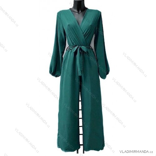 Women's Long Sleeve Summer Dress (S/M ONE SIZE) ITALIAN FASHION IMPES238990 emerald green S/M/L