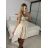 Carmen summer chiffon summer dress (S / M ONE SIZE) ITALIAN FASHION IMWA222561 -   white -   S / M