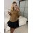 Women's elegant party long sleeve dress (S/M ONE SIZE) ITALIAN FASHION IM322282 -   růžová fuchsiová -   S/M/L