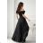 Damen Plus Size (42-46) langes elegantes ärmelloses Partykleid POLISH FASHION PMLBC23265-10 schwarz 36