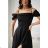 Damen Plus Size (42-46) langes elegantes ärmelloses Partykleid POLISH FASHION PMLBC23265-10 schwarz 36