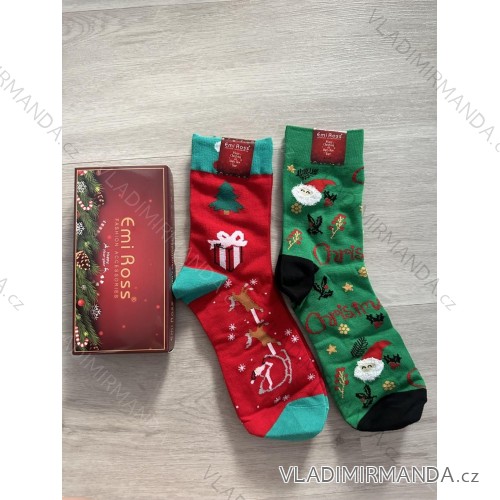 Socks in a Christmas motif gift box (39/43) ECC-1981MC 43-47 color see photo