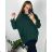 Women's Plus Size Long Sleeve Zipper Hooded Sweatshirt (XL/2XLONE SIZE) ITALIAN FASHION IMD23429