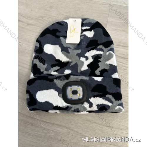 Čepice s baterkou  zimní pánská PV324004-4/DR ONE SIZE šedá