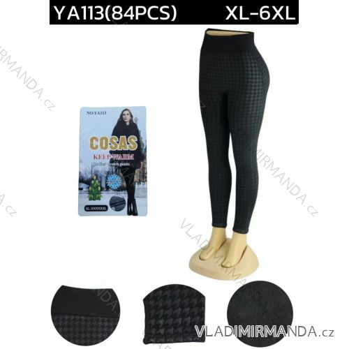 Legíny dlhé teplé dámske nadrozmer (XL-6XL) COSAS COS24YA113